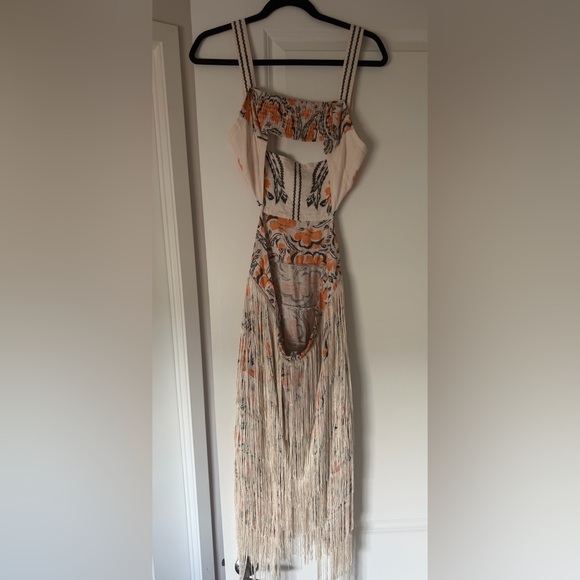 Anthropologie Linen Fringe Dress - Picture 5 of 10